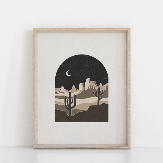 Desert night print