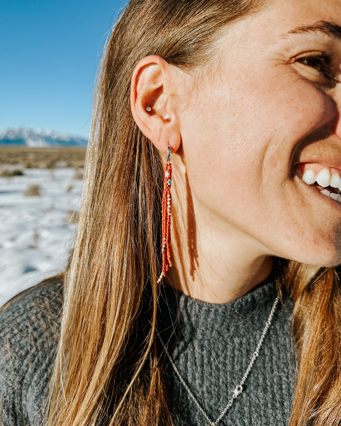 Cascade fringe earrings