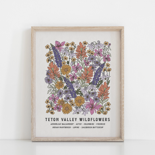 Teton Valley wildflowers print