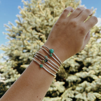 Mini turquoise cuff bracelet