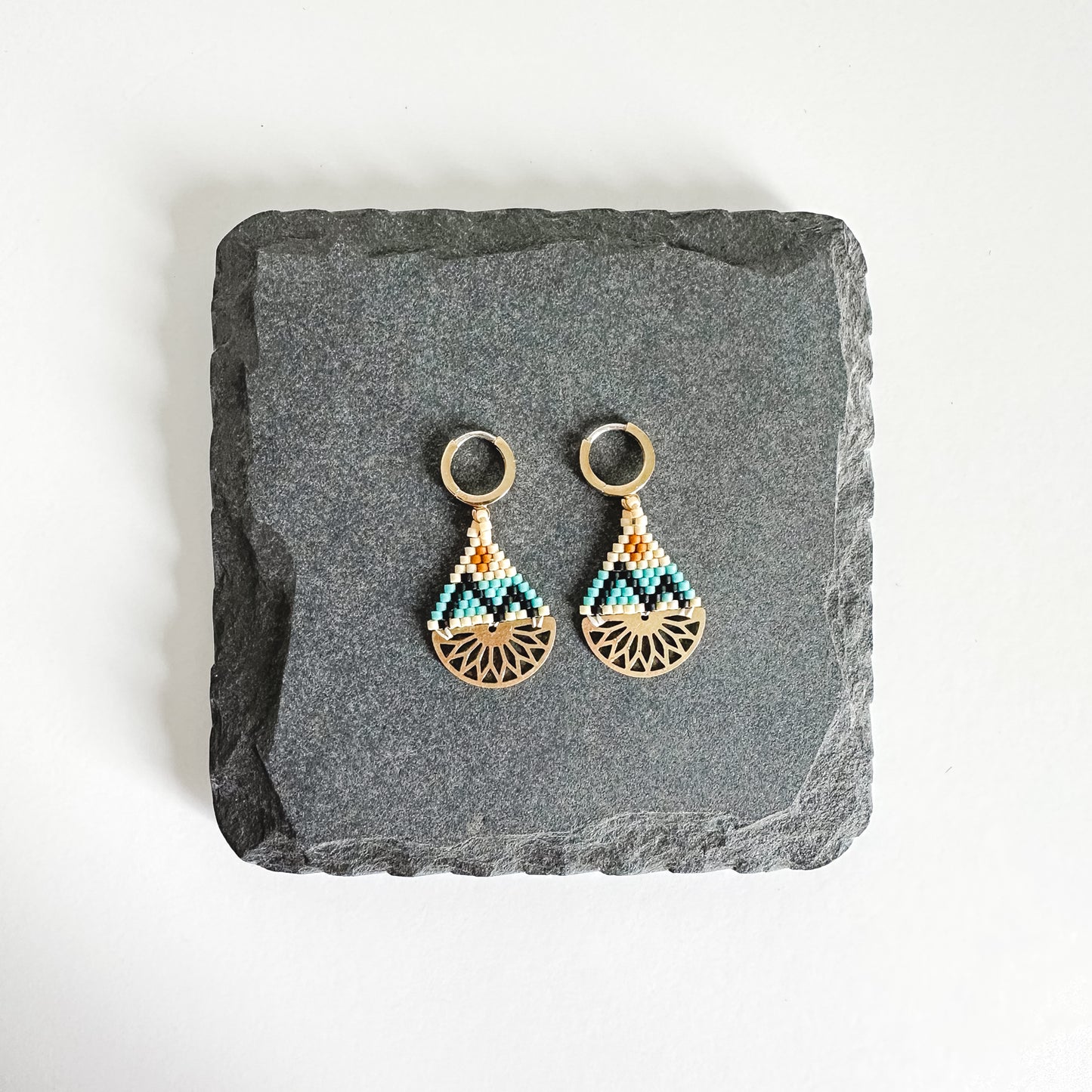 Golden Ridge Beaded Earrings