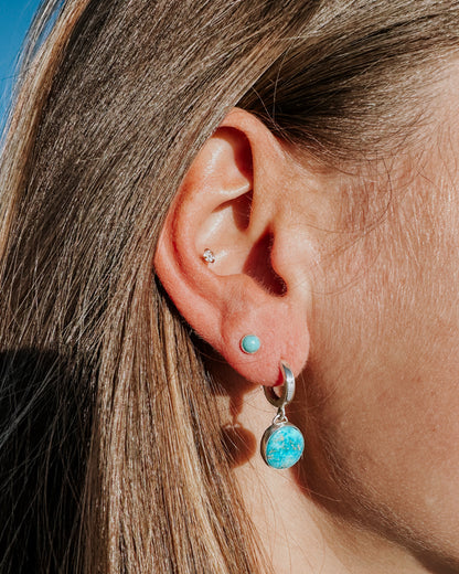 Turquoise stud earrings