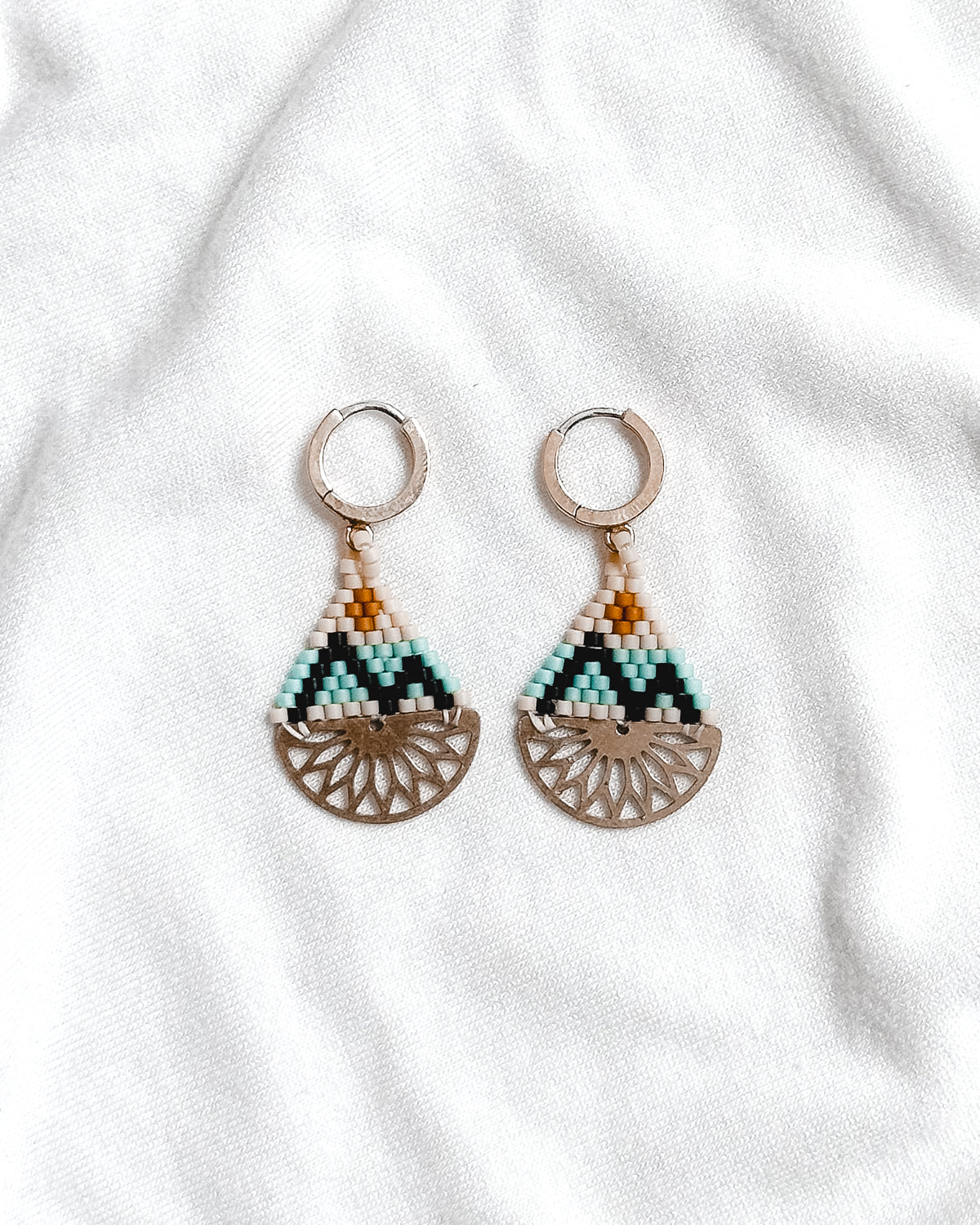 Golden Ridge Beaded Earrings