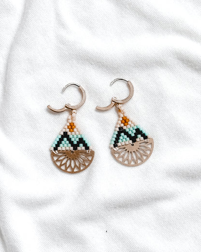 Golden Ridge Beaded Earrings